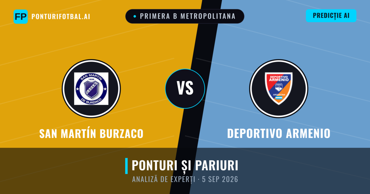 San Martín Burzaco vs Deportivo Armenio — pronostic și avancronică meci