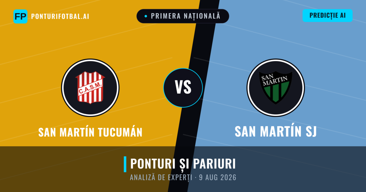 San Martín Tucumán vs San Martín SJ — pronostic și avancronică meci