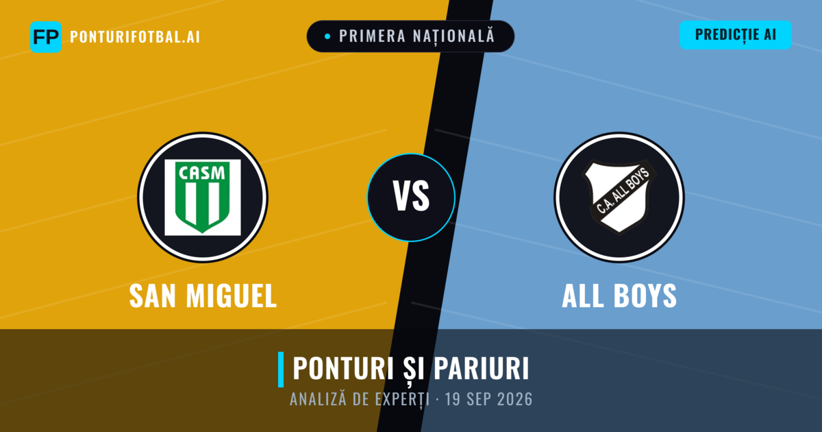 San Miguel vs All Boys — pronostic și avancronică meci