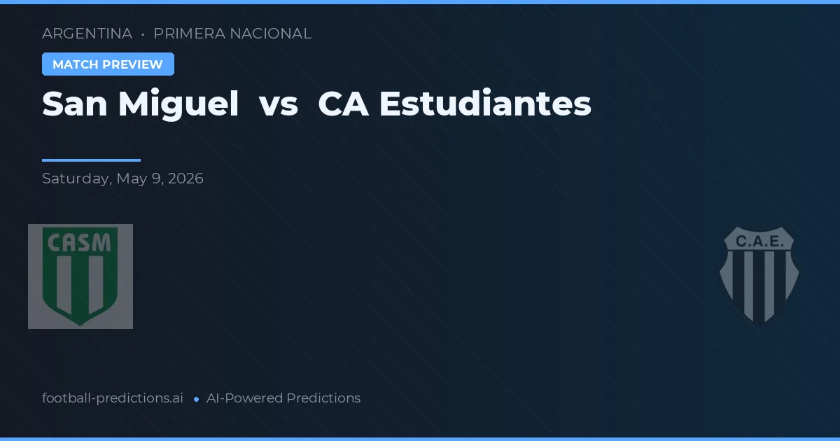 San Miguel vs Estudiantes de La Plata — pronostic și avancronică meci