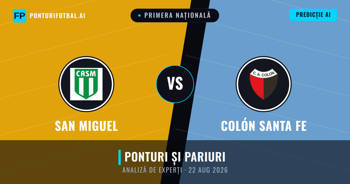 San Miguel vs Colón Santa Fe — pronostic și avancronică meci