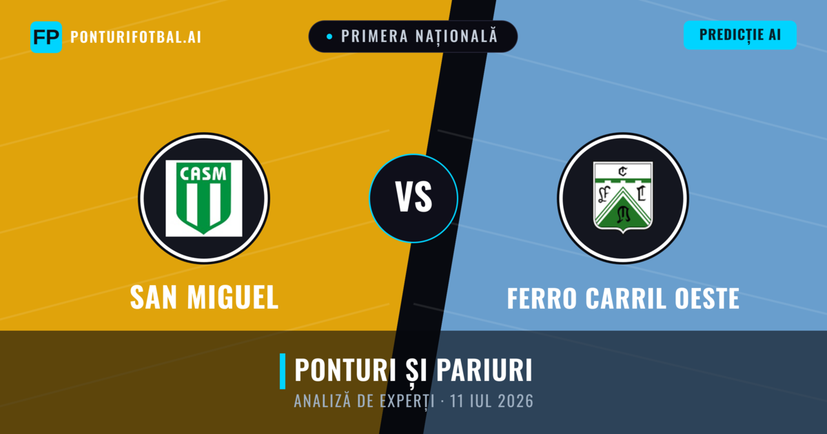 San Miguel vs Ferro Carril Oeste — pronostic și avancronică meci