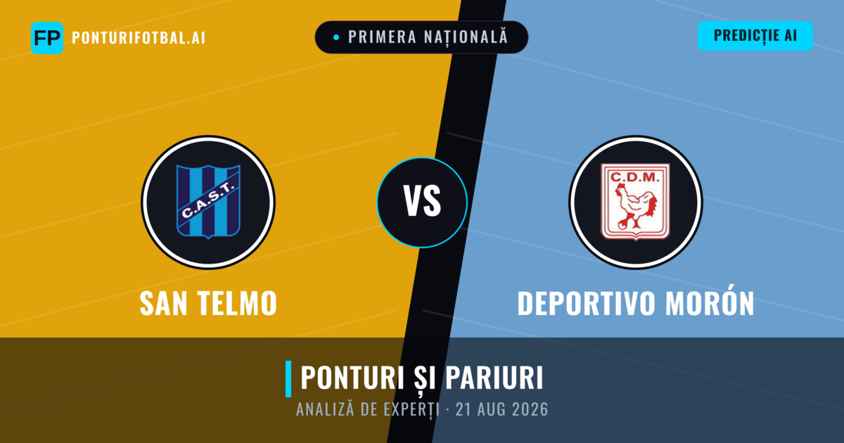 San Telmo vs Deportivo Morón — pronostic și avancronică meci