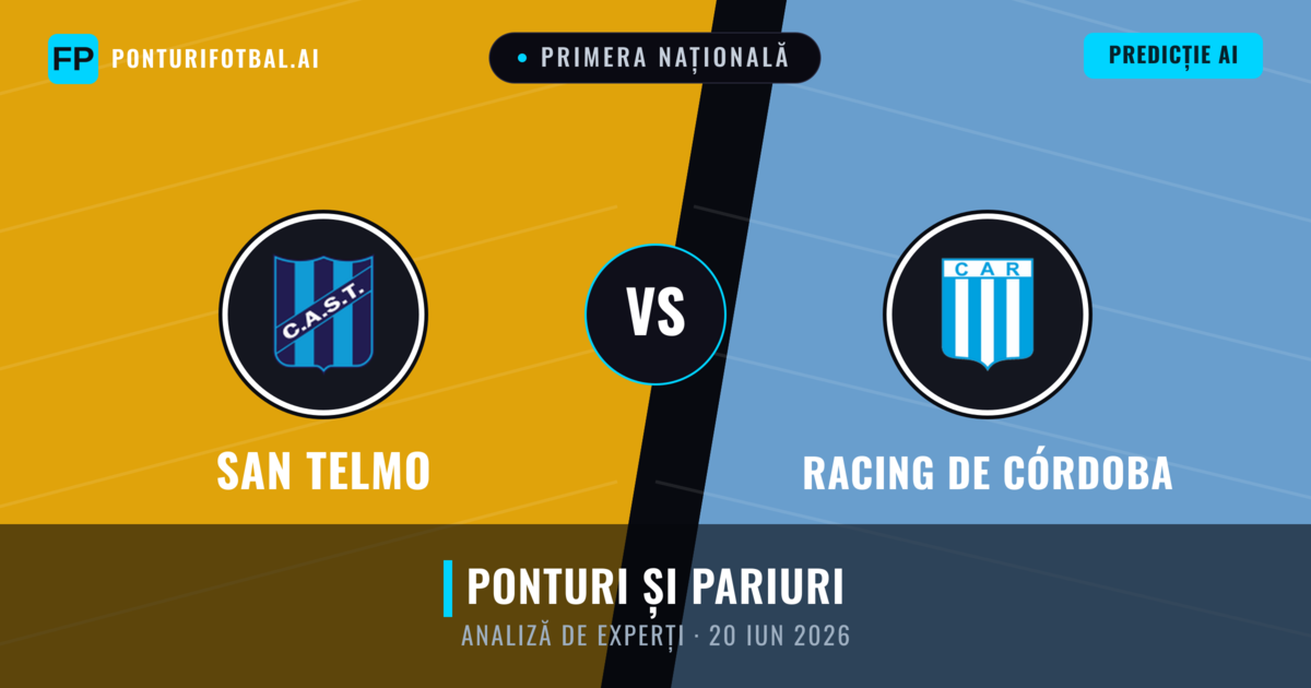 San Telmo vs Racing de Córdoba — pronostic și avancronică meci