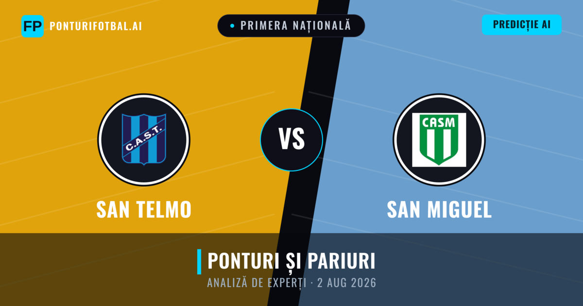 San Telmo vs San Miguel — pronostic și avancronică meci
