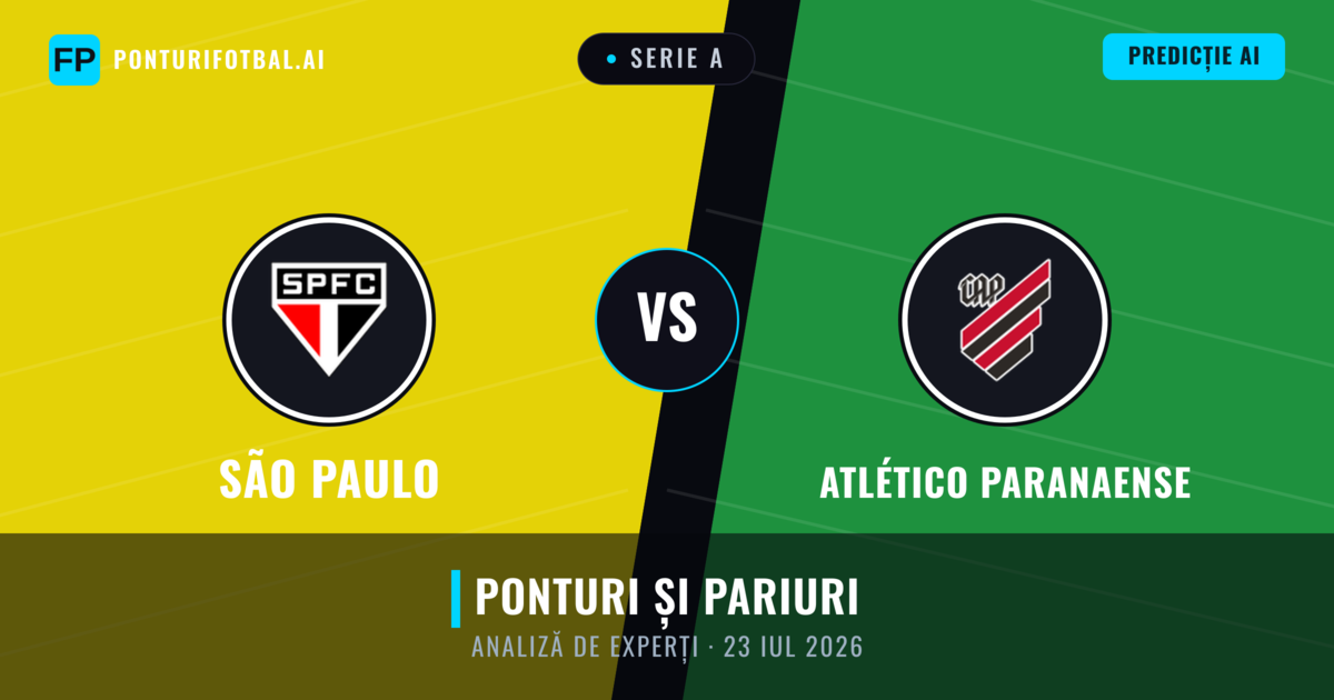São Paulo vs Atlético Paranaense — pronostic și avancronică meci