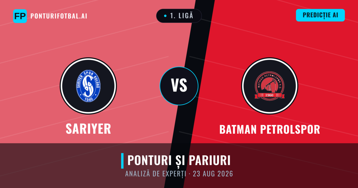 Sarıyer vs Batman Petrolspor — pronostic și avancronică meci