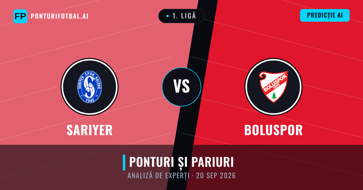 Sarıyer vs Boluspor — pronostic și avancronică meci
