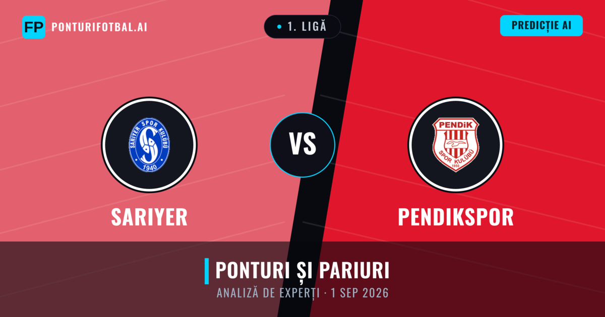 Sarıyer vs Pendikspor — pronostic și avancronică meci