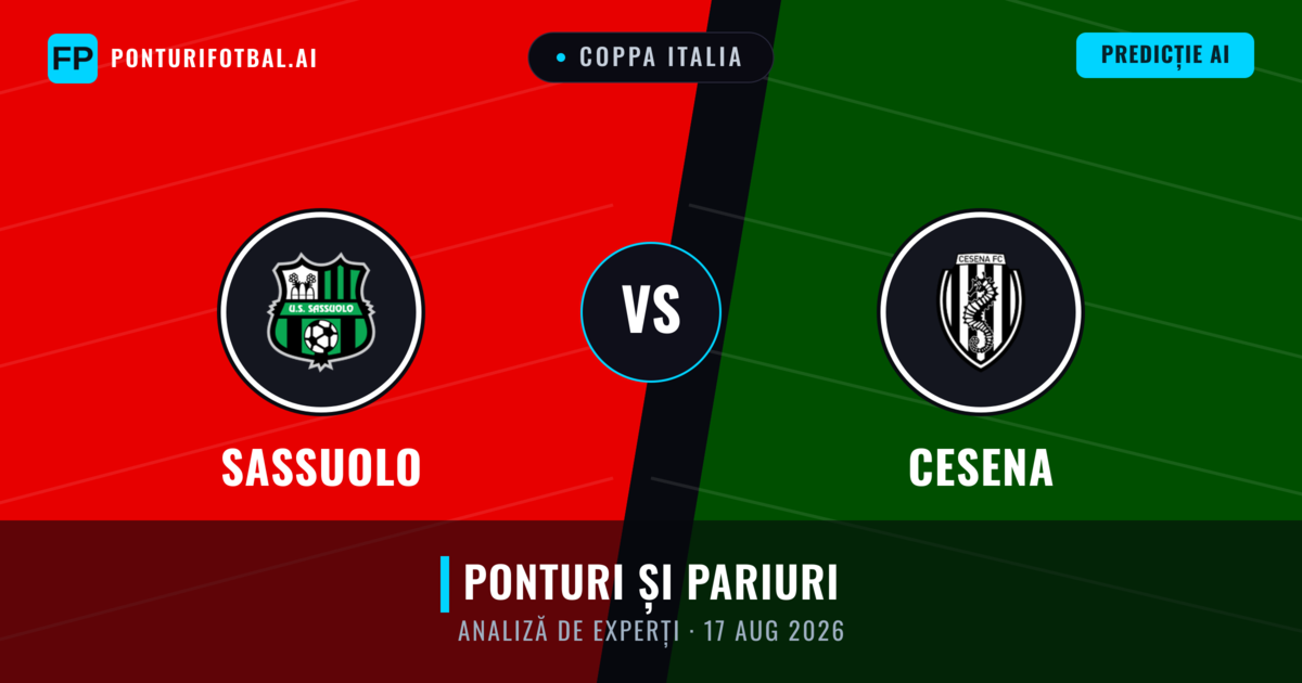 Sassuolo vs Cesena — pronostic și avancronică meci