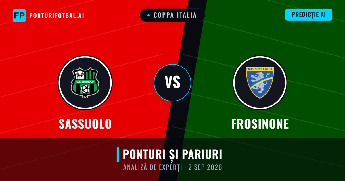 Sassuolo vs Frosinone — pronostic și avancronică meci