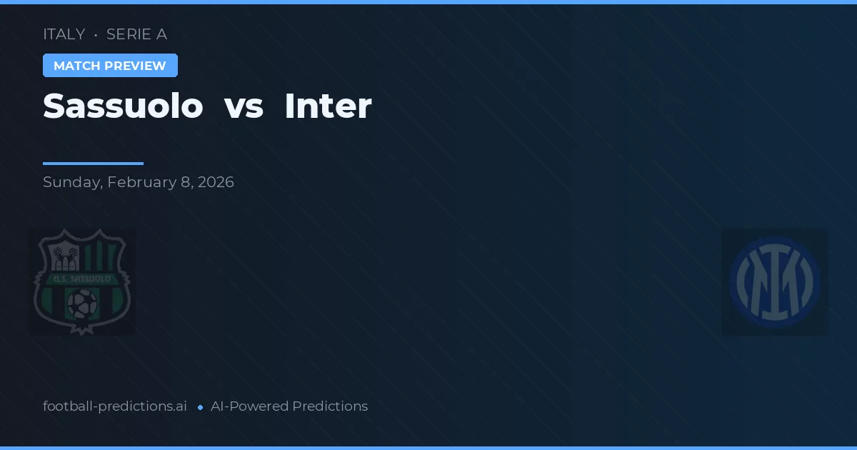 Sassuolo vs Inter — pronostic și avancronică meci