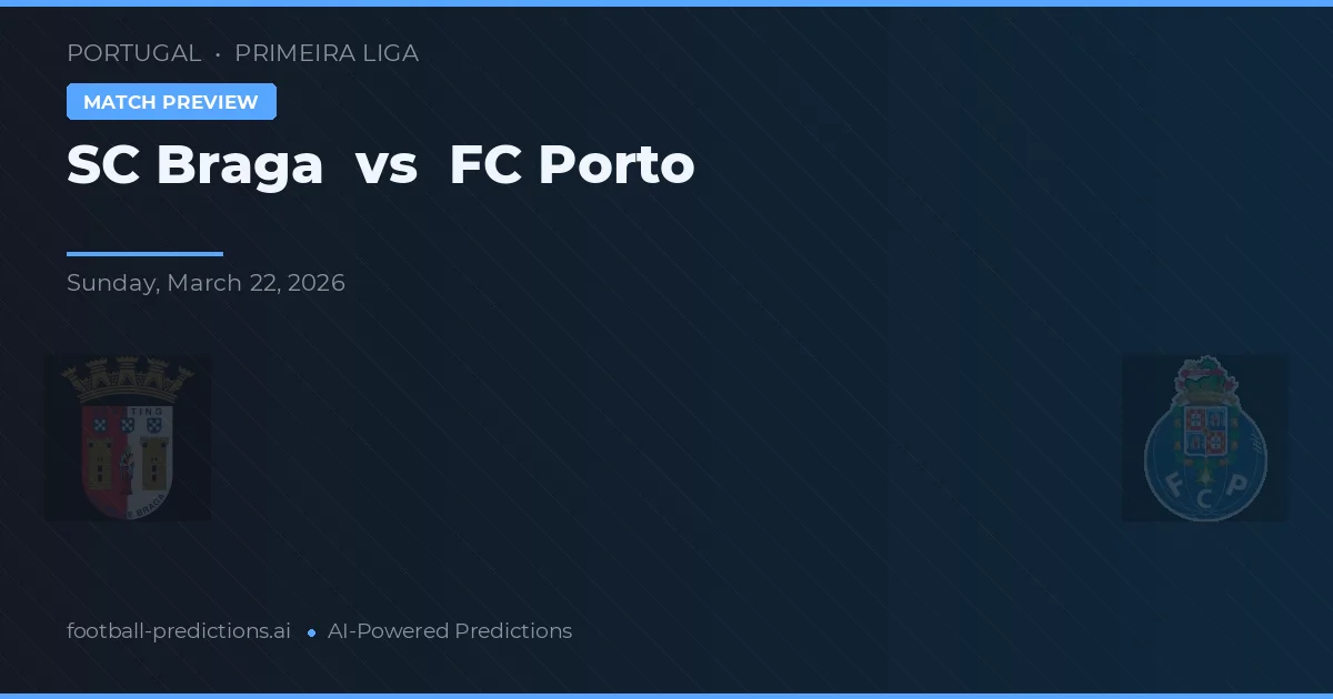 SC Braga vs FC Porto — pronostic și avancronică meci