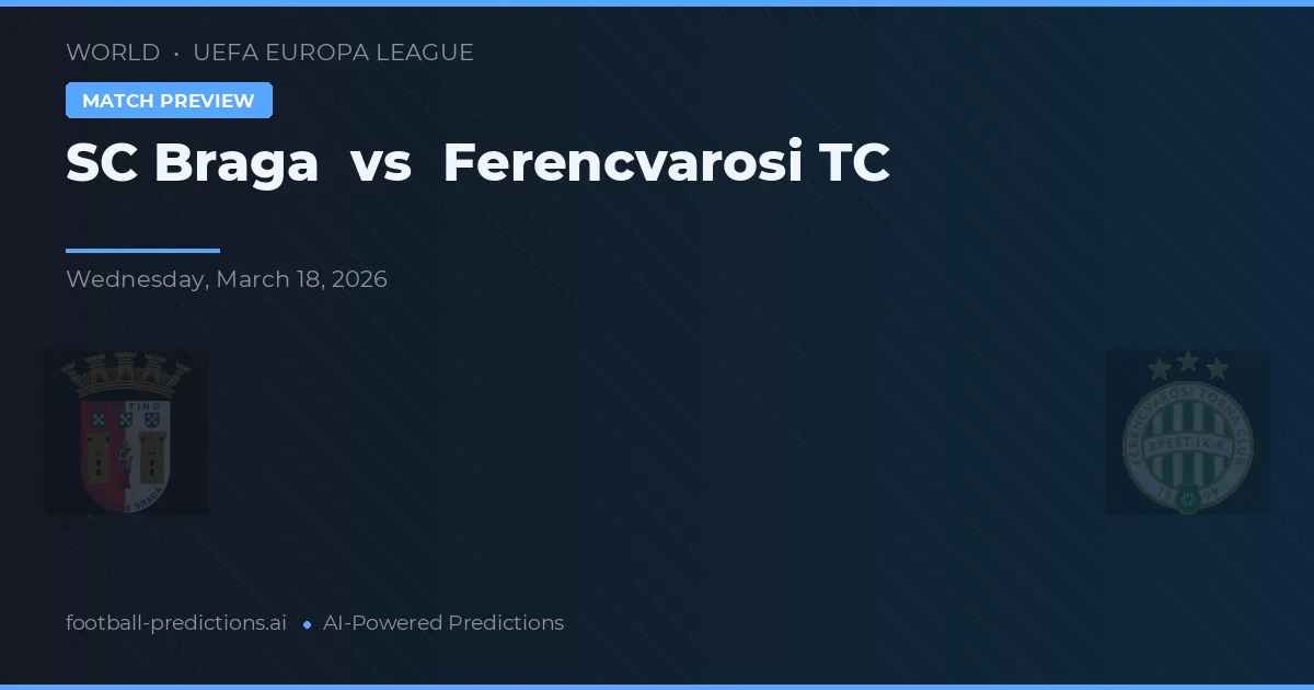 SC Braga vs Ferencváros TC — pronostic și avancronică meci