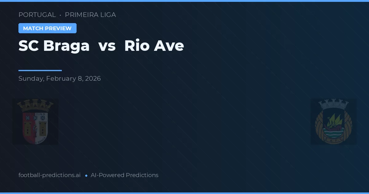 SC Braga vs Rio Ave — pronostic și avancronică meci