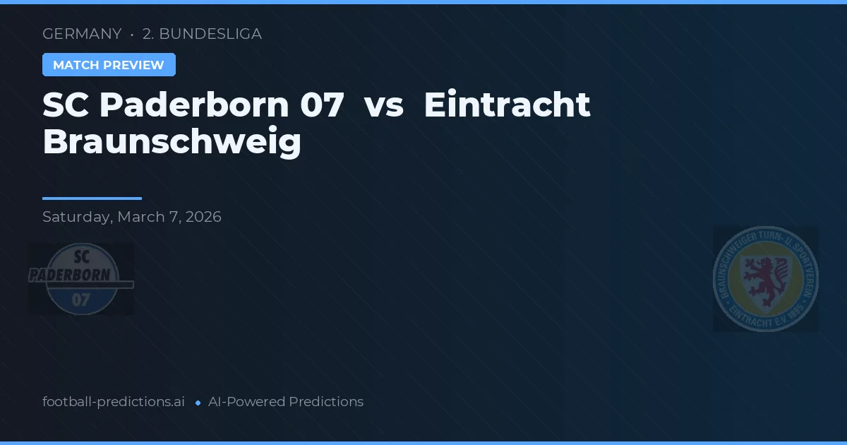 SC Paderborn 07 vs Eintracht Braunschweig — pronostic și avancronică meci