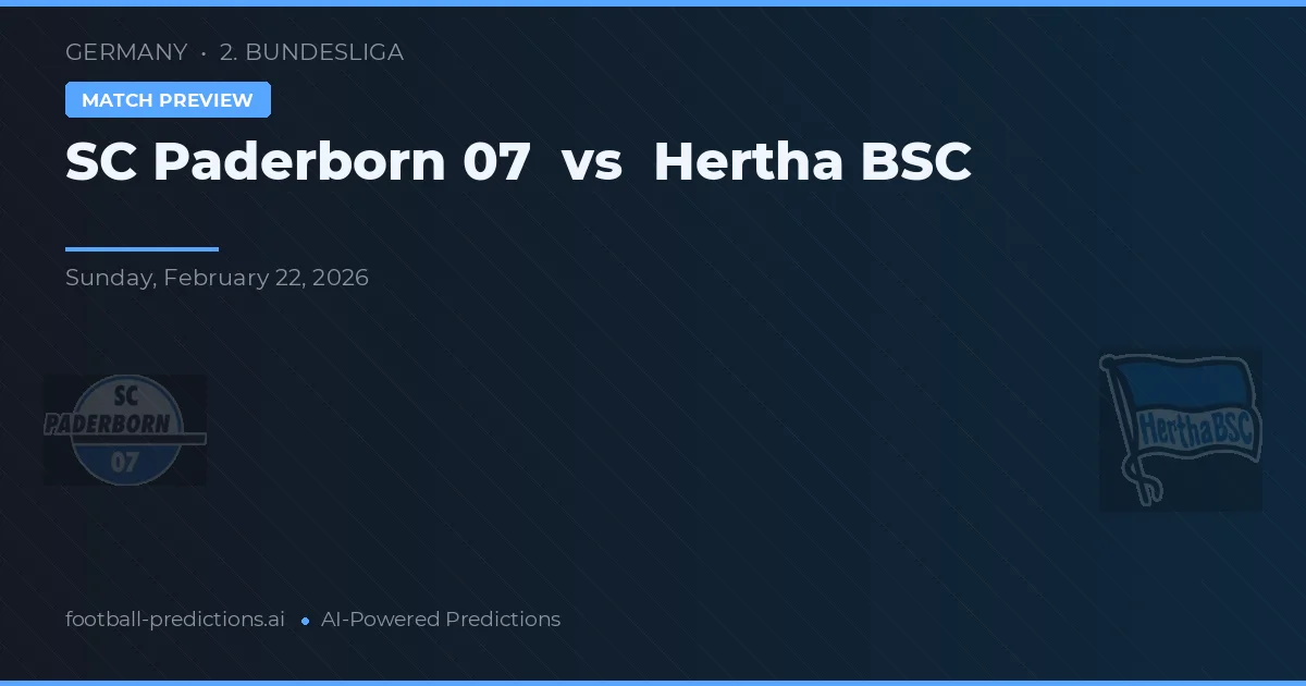 SC Paderborn 07 vs Hertha BSC — pronostic și avancronică meci