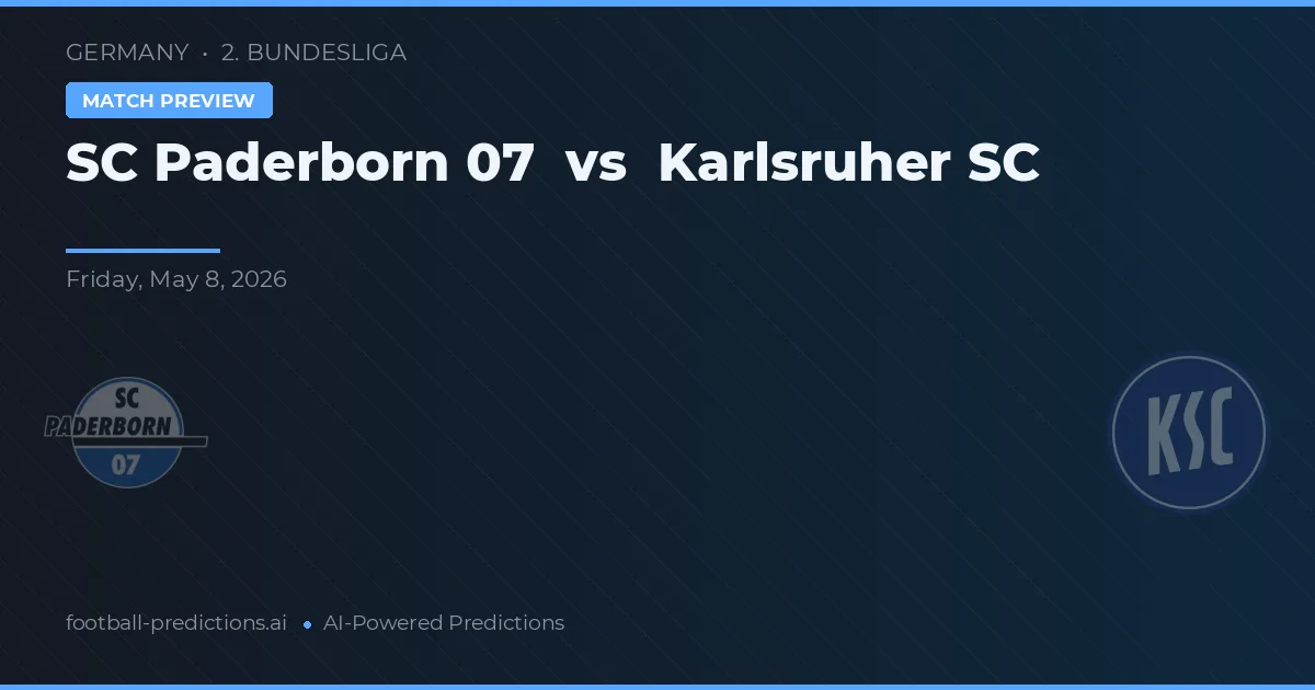 SC Paderborn 07 vs Karlsruher SC — pronostic și avancronică meci