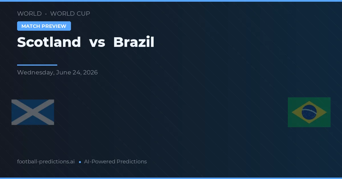 Scoția vs Brazilia — pronostic și avancronică meci