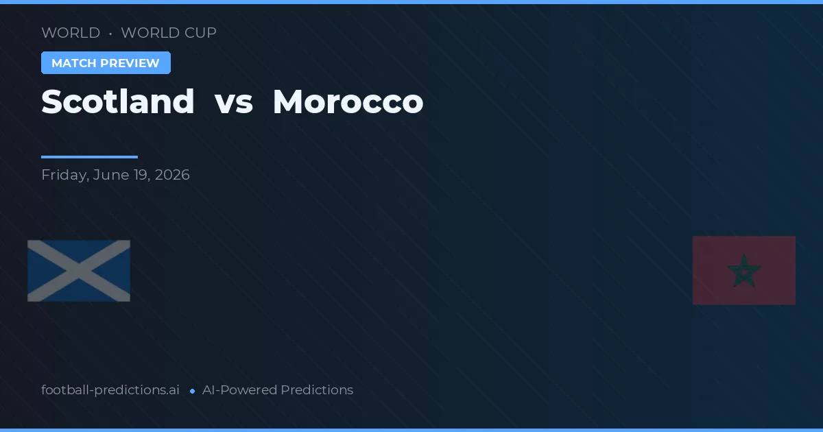 Scoția vs Maroc — pronostic și avancronică meci