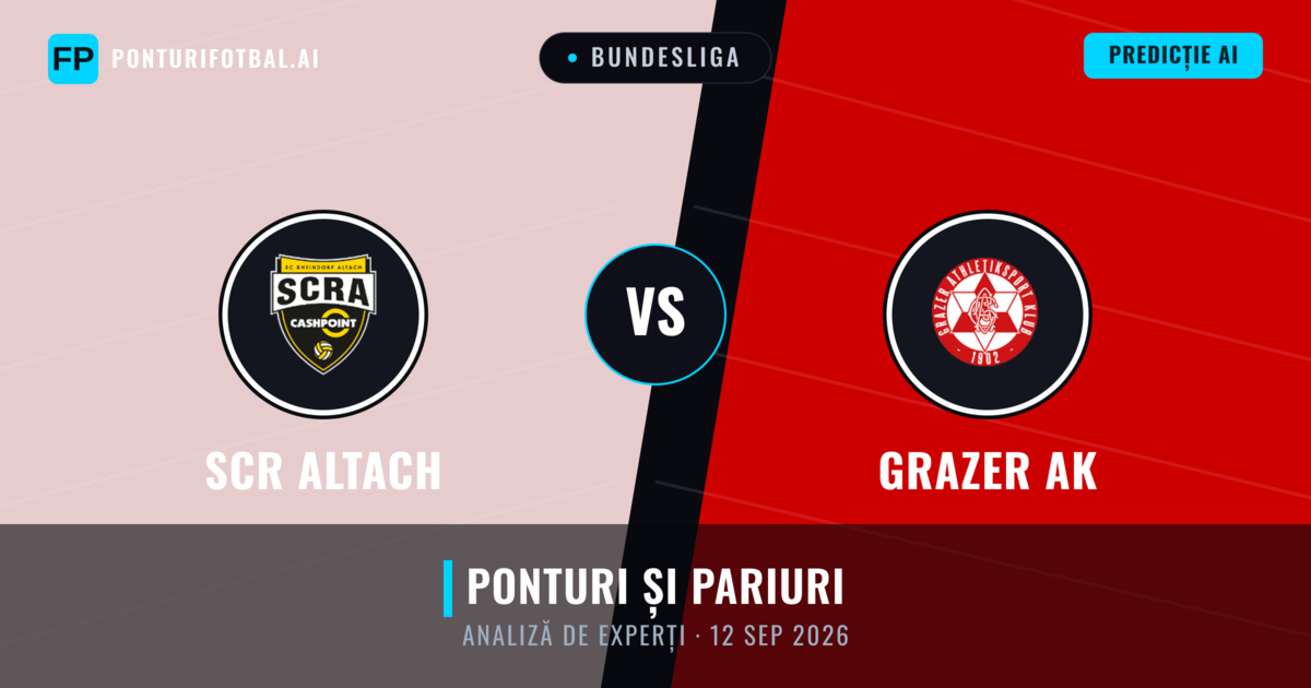 SCR Altach vs Grazer AK — pronostic și avancronică meci