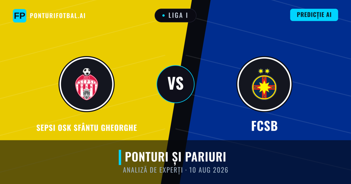 Sepsi OSK Sfântu Gheorghe vs FCSB — pronostic și avancronică meci