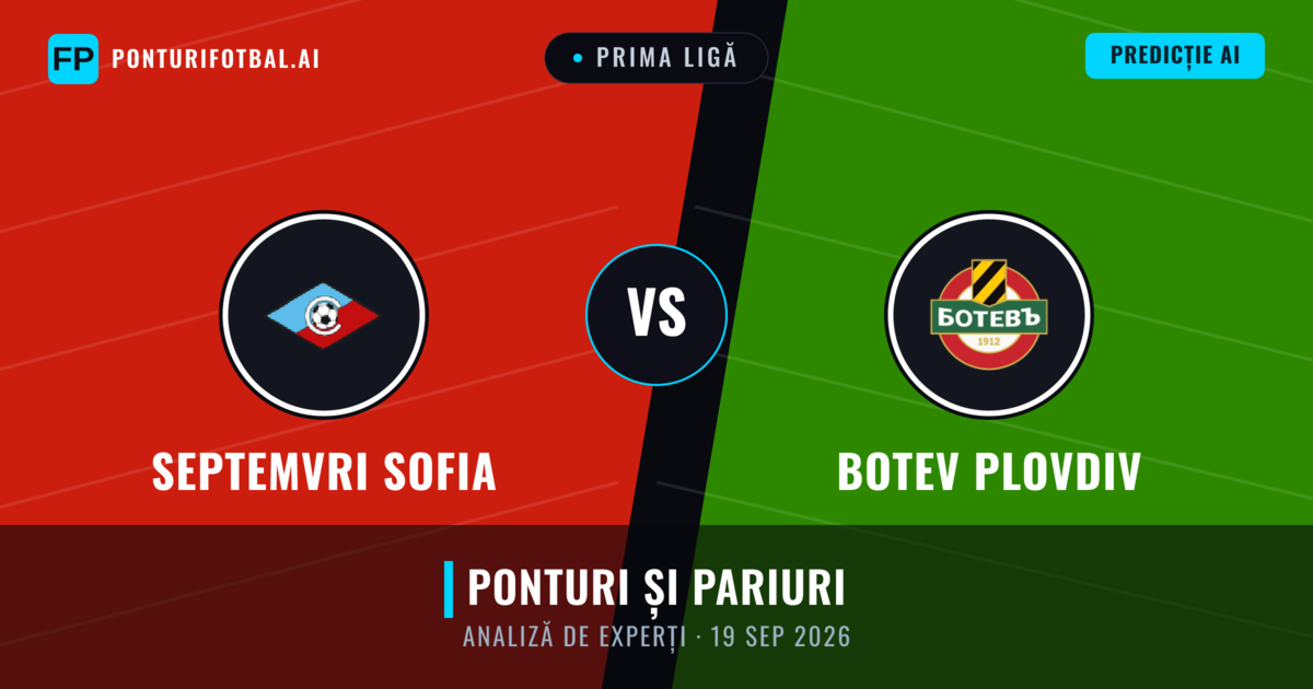 Septemvri Sofia vs Botev Plovdiv — pronostic și avancronică meci