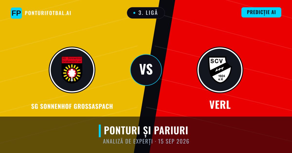 SG Sonnenhof Großaspach vs Verl — pronostic și avancronică meci