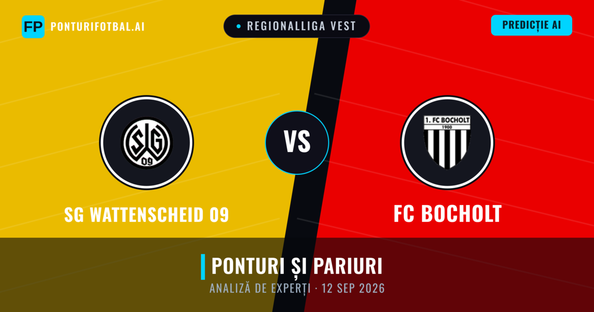 SG Wattenscheid 09 vs FC Bocholt — pronostic și avancronică meci