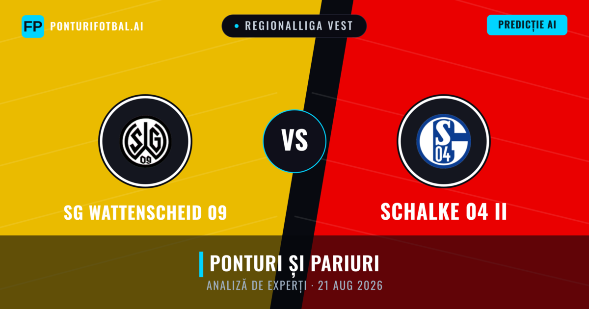 SG Wattenscheid 09 vs Schalke 04 II — pronostic și avancronică meci