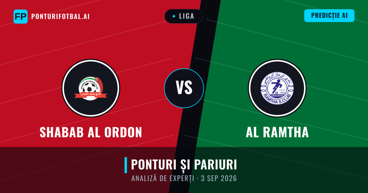 Shabab Al Ordon vs Al Ramtha — pronostic și avancronică meci