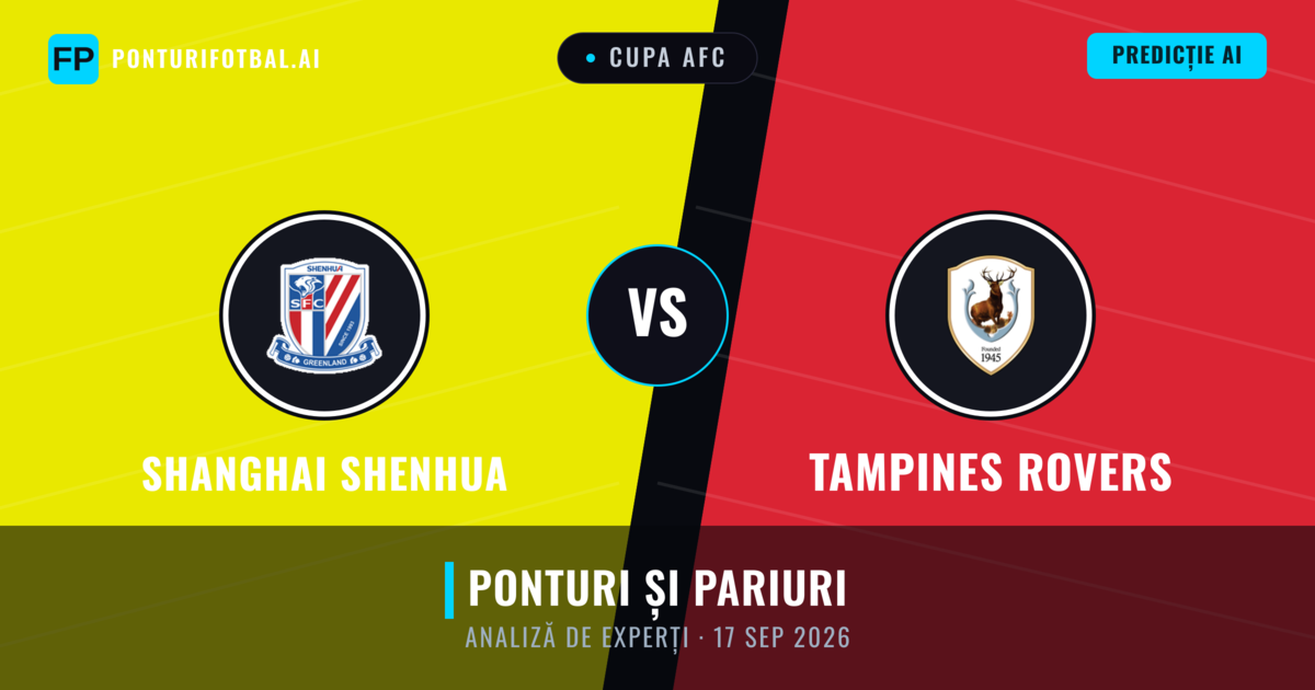 Shanghai Shenhua vs Tampines Rovers — pronostic și avancronică meci