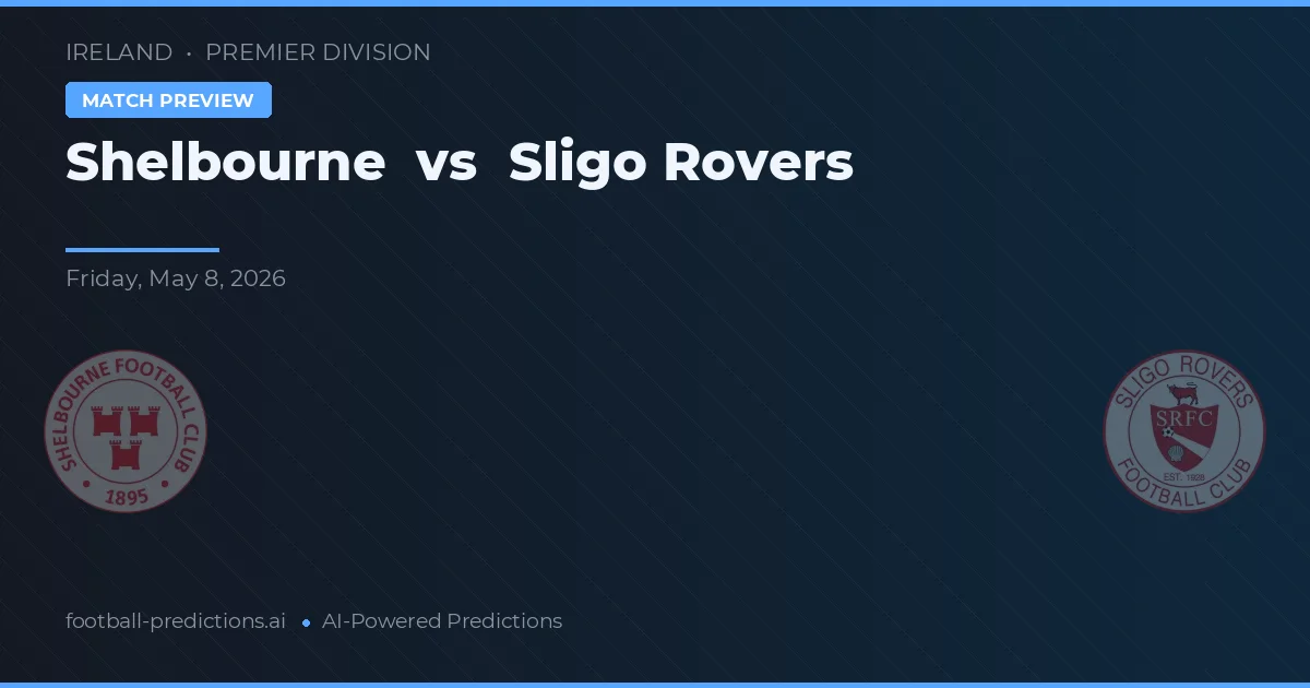 Shelbourne vs Sligo Rovers — pronostic și avancronică meci