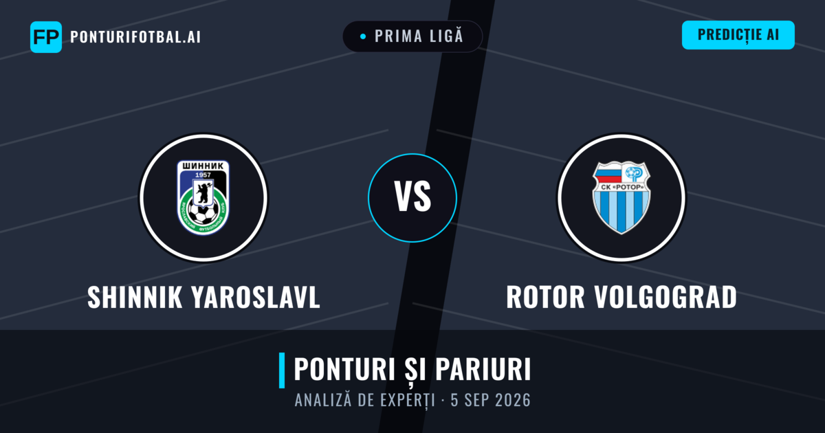Shinnik Yaroslavl vs Rotor Volgograd — pronostic și avancronică meci