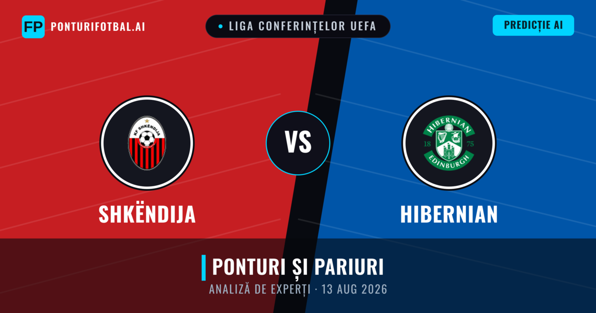 Shkëndija vs Hibernian — pronostic și avancronică meci