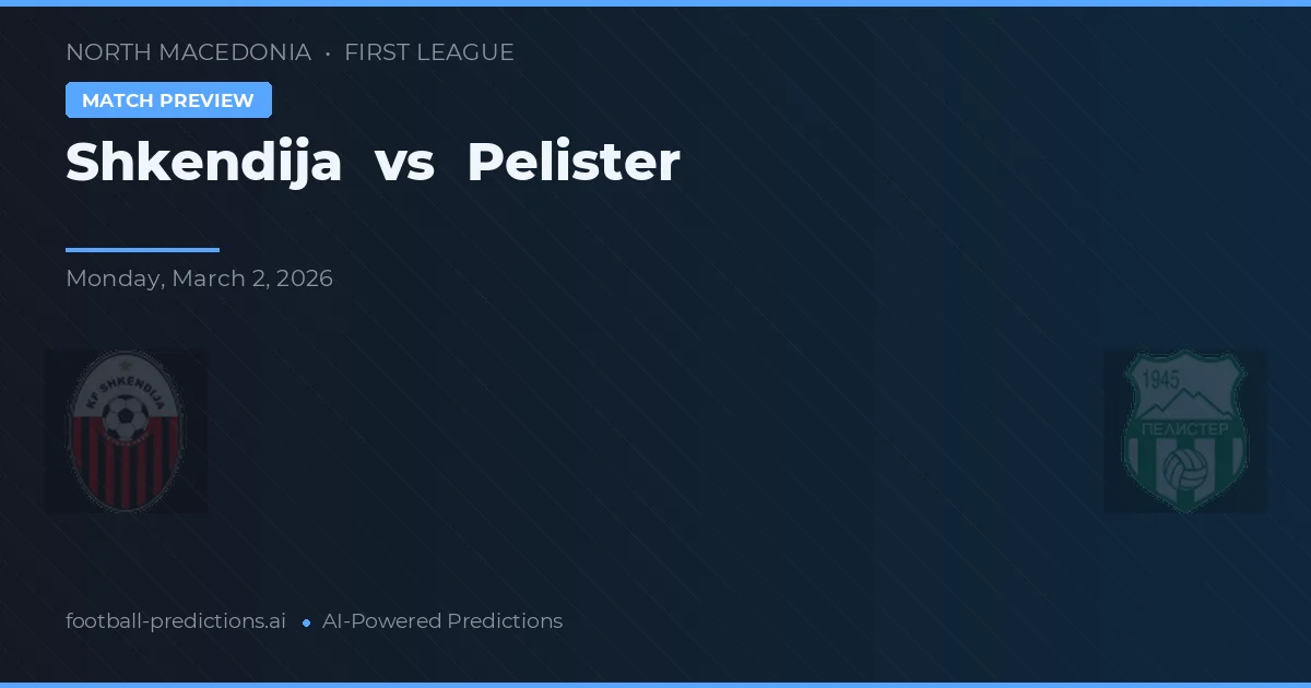 Shkëndija vs Pelister — pronostic și avancronică meci