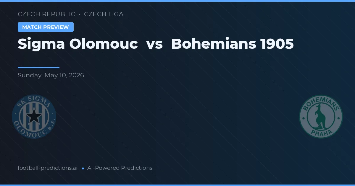 Sigma Olomouc vs Bohemians 1905 — pronostic și avancronică meci