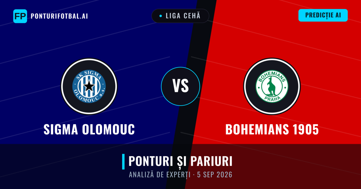 Sigma Olomouc vs Bohemians 1905 — pronostic și avancronică meci