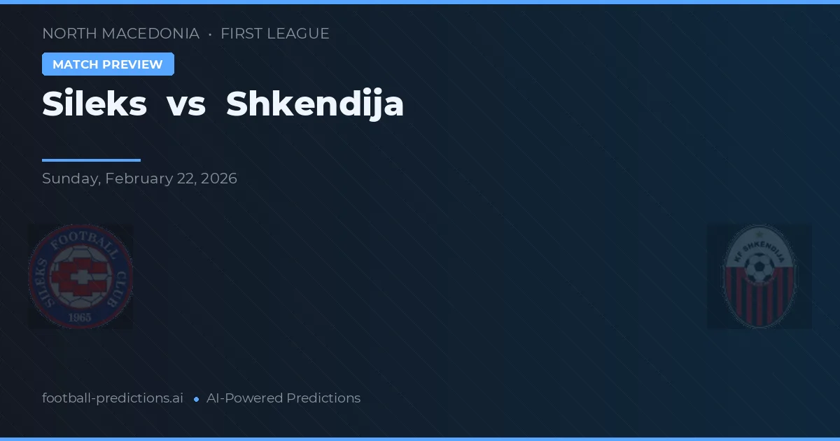 Sileks vs Shkëndija — pronostic și avancronică meci
