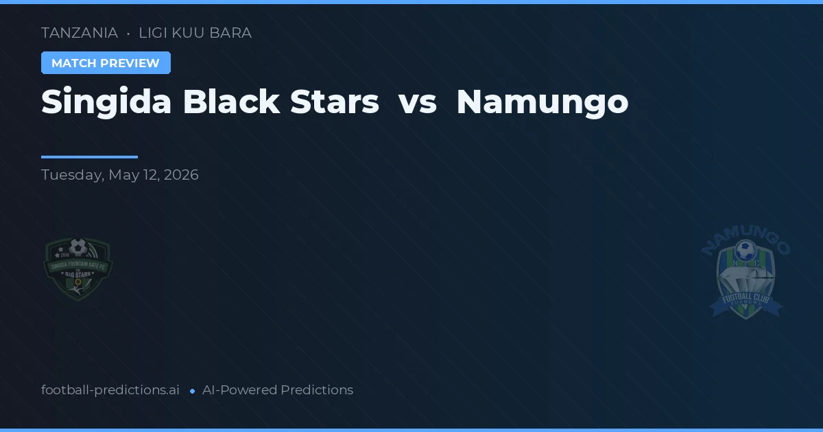 Singida Black Stars vs Namungo — pronostic și avancronică meci