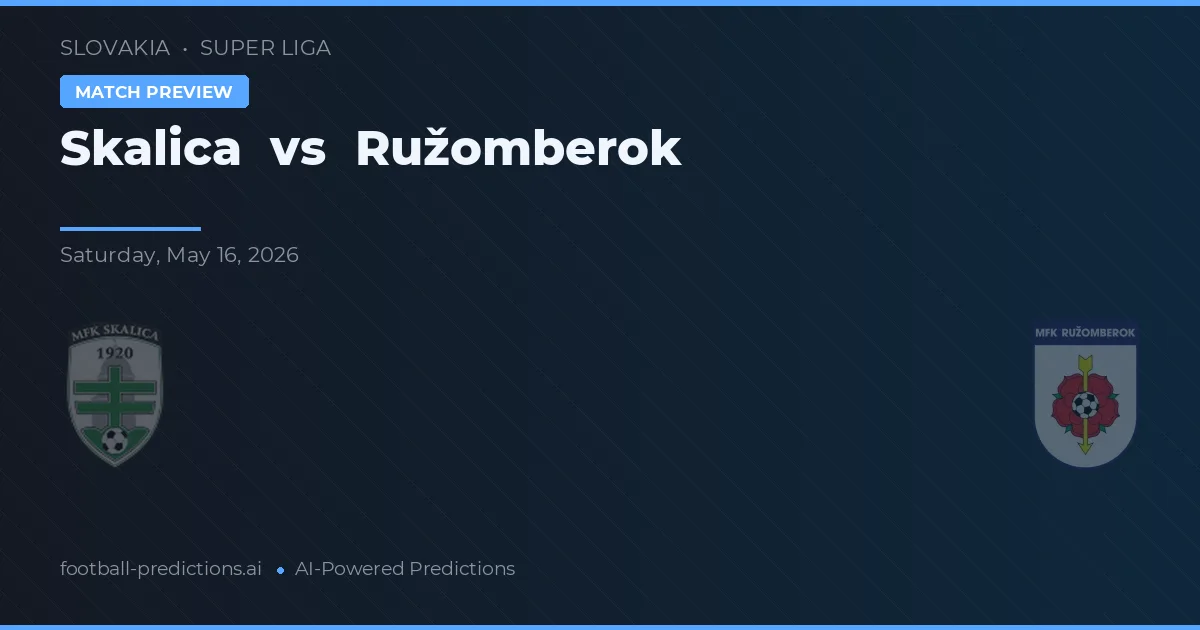 Skalica vs Ružomberok — pronostic și avancronică meci