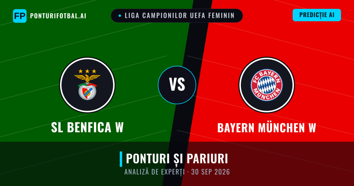 SL Benfica W vs Bayern München W — pronostic și avancronică meci