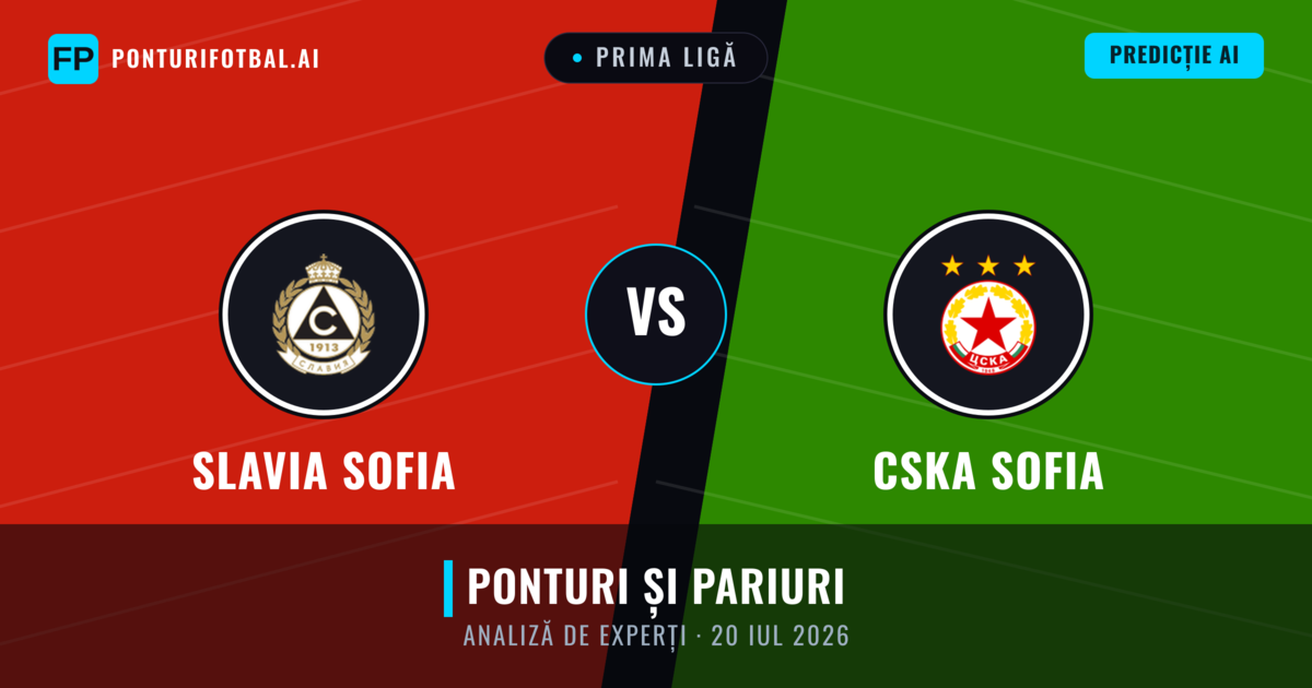 Slavia Sofia vs CSKA Sofia — pronostic și avancronică meci