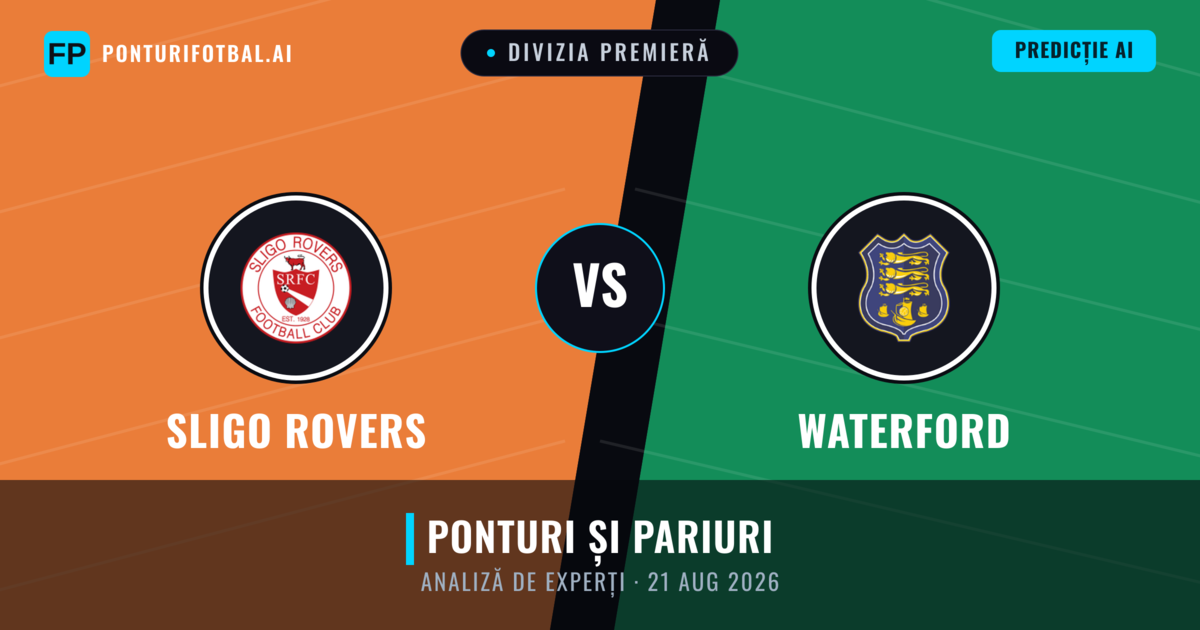 Sligo Rovers vs Waterford — pronostic și avancronică meci