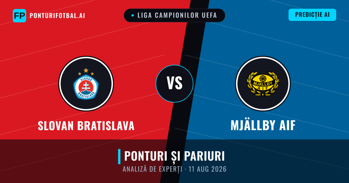 Slovan Bratislava vs Mjällby AIF — pronostic și avancronică meci