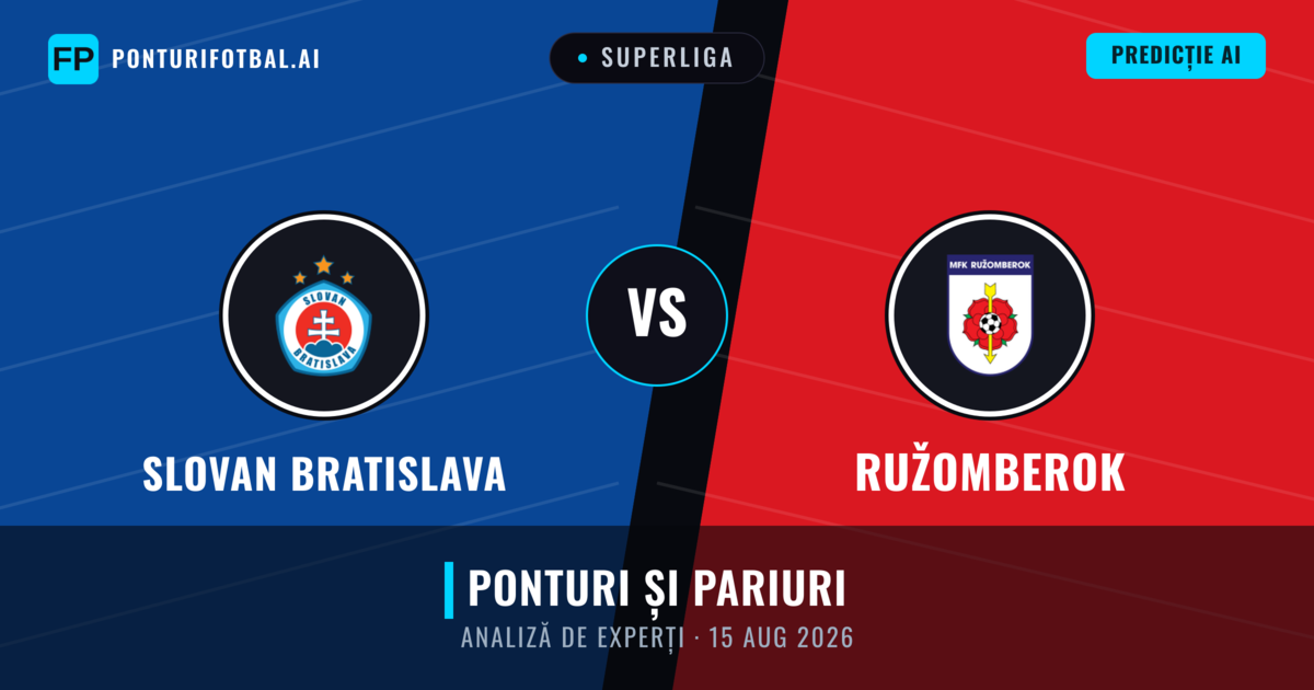 Slovan Bratislava vs Ružomberok — pronostic și avancronică meci