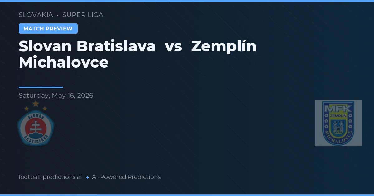 Slovan Bratislava vs Zemplín Michalovce — pronostic și avancronică meci