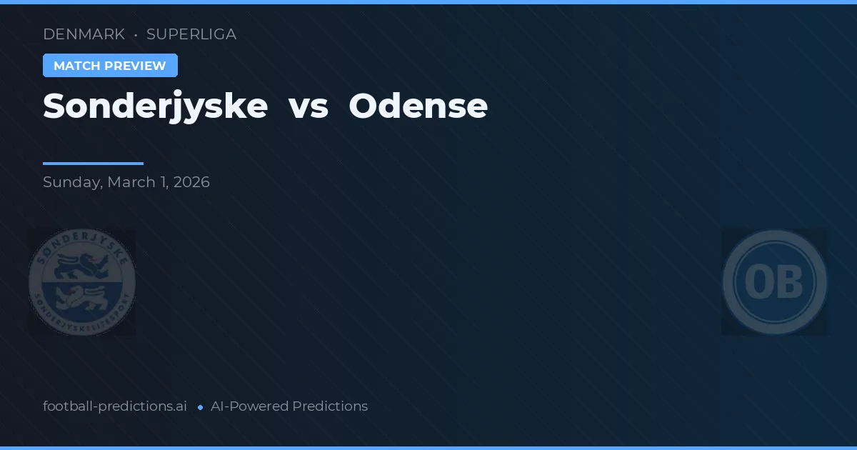 Sønderjyske vs Odense Boldklub — pronostic și avancronică meci