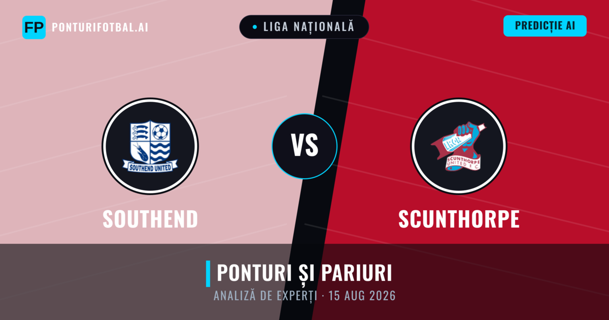 Southend vs Scunthorpe — pronostic și avancronică meci