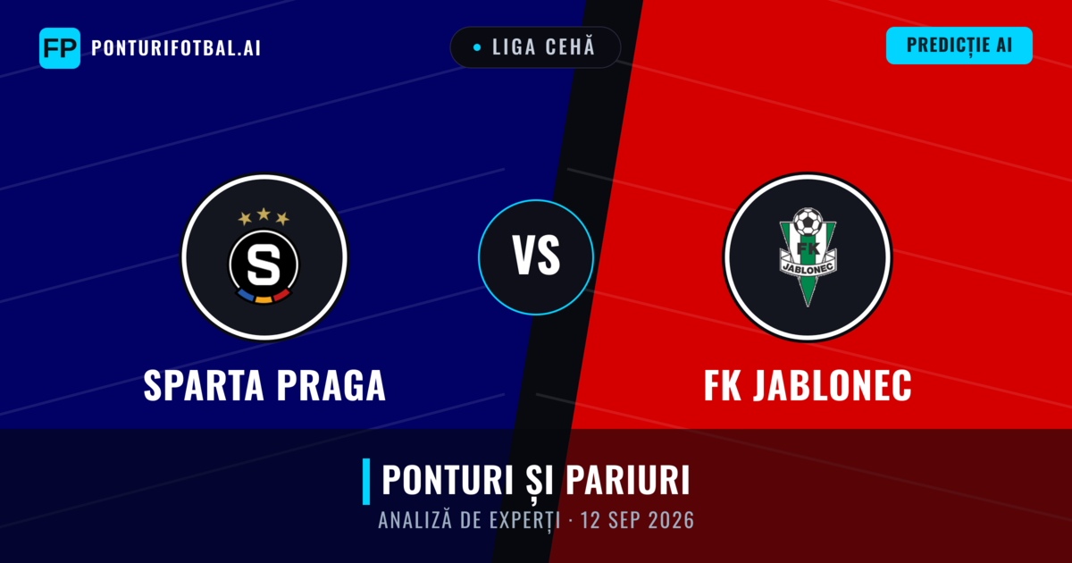 Sparta Praga vs FK Jablonec — pronostic și avancronică meci